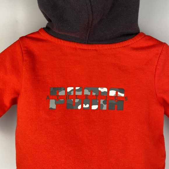 Puma Red/Black Athletics Zip-Up Sweatshirt Hoodie Jacket size 0-3 Months - Picture 5 of 12